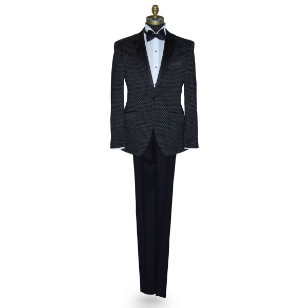 Black Tuxedo with White Pin Dot Ensemble