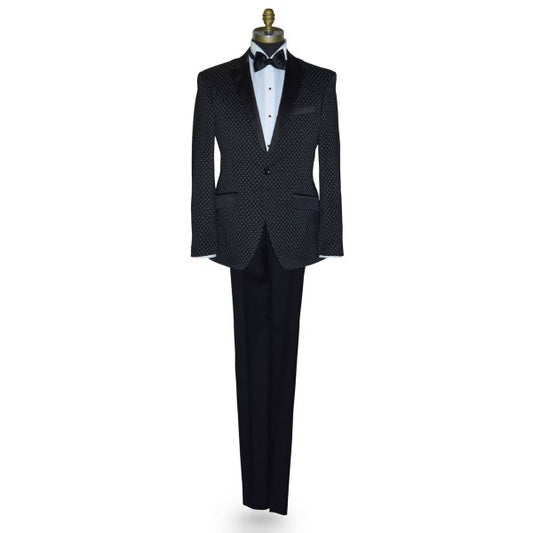 Black Tuxedo with White Pin Dot Ensemble