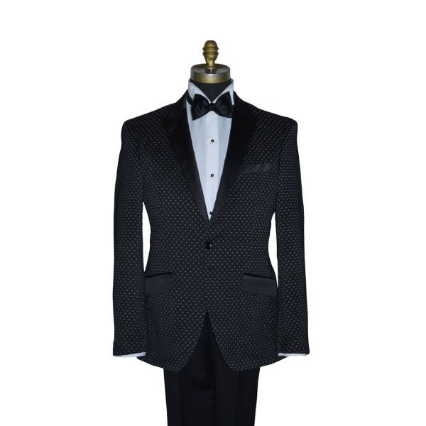 Black Tuxedo with White Pin Dot Ensemble