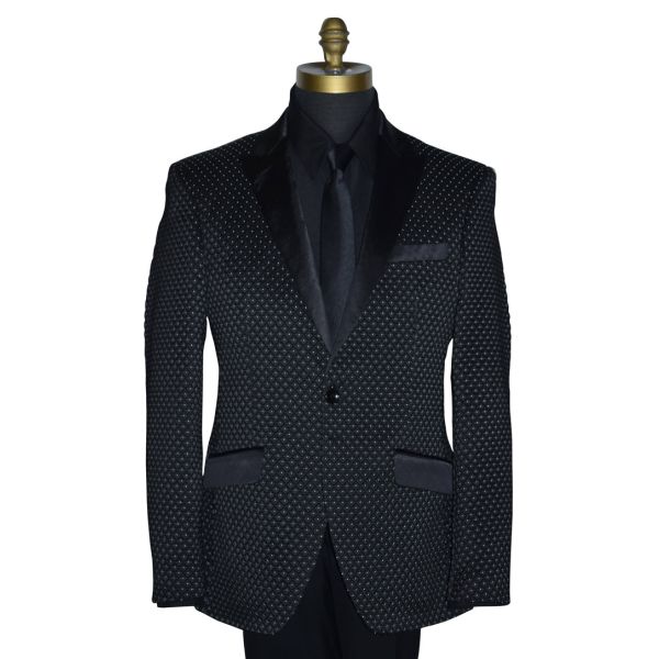Black Tuxedo with White Pin Dot Ensemble