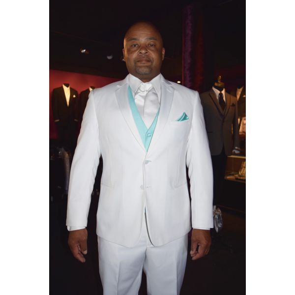 Used White Notch Lapel Tuxedo Jacket-2 Button