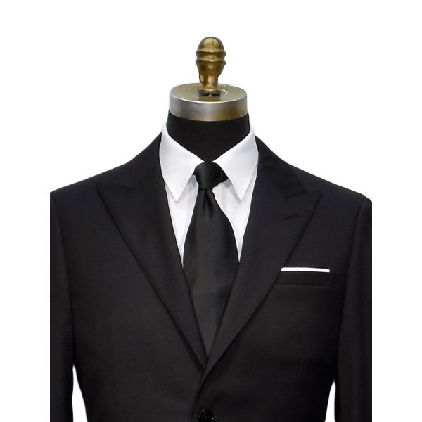 BLACK MENS SUIT COAT AND PANTS ENSEMBLE
