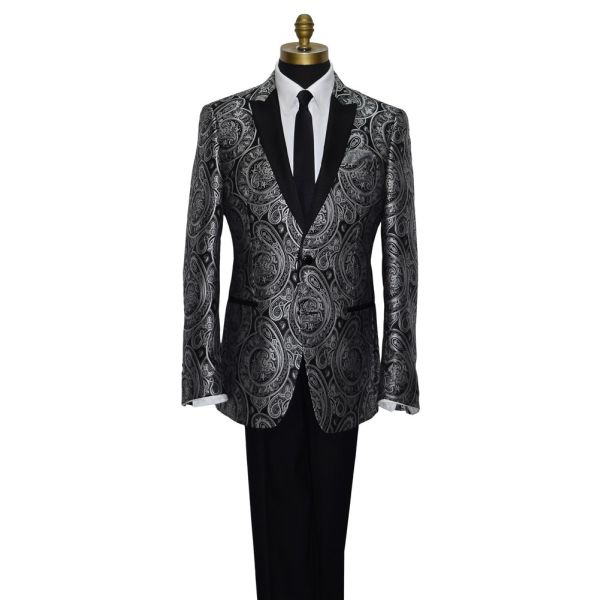 Black with Silver Paisley Tuxedo