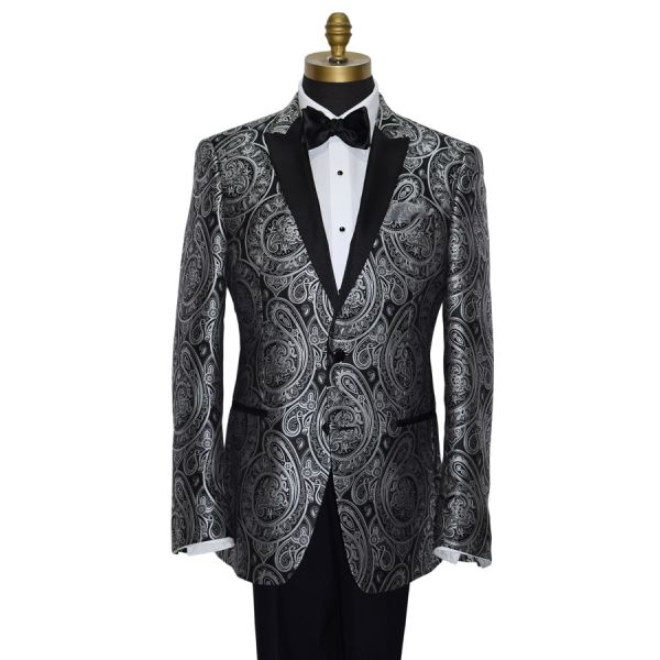 Black with Silver Paisley Tuxedo
