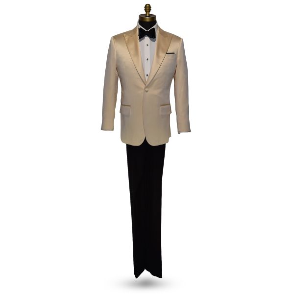 Champagne Satin Tuxedo Jacket Ensemble