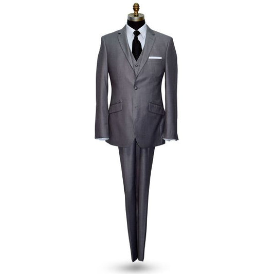 MEDIUM SPANISH GRAY MEN'S SLIM FIT SUIT - VEST OPTIONAL