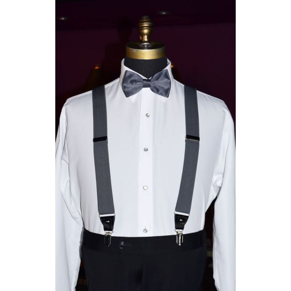 PEWTER-CHARCOAL SUSPENDERS