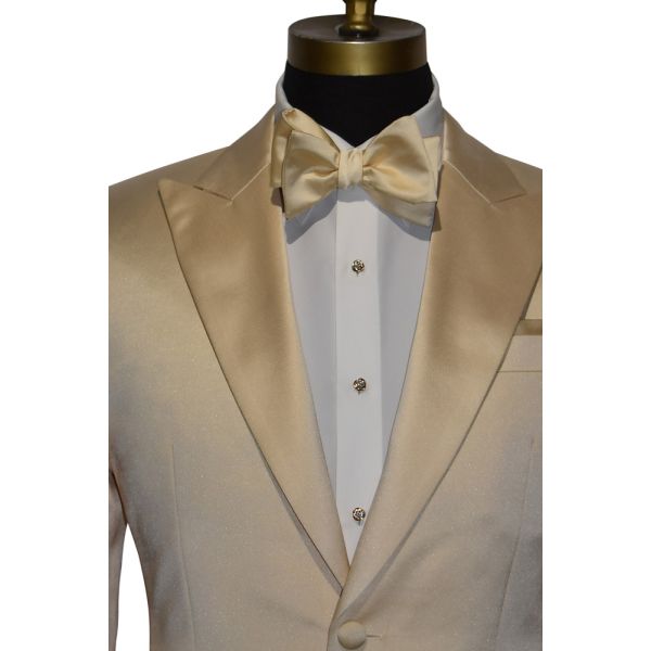 Champagne Satin Tuxedo Jacket Ensemble