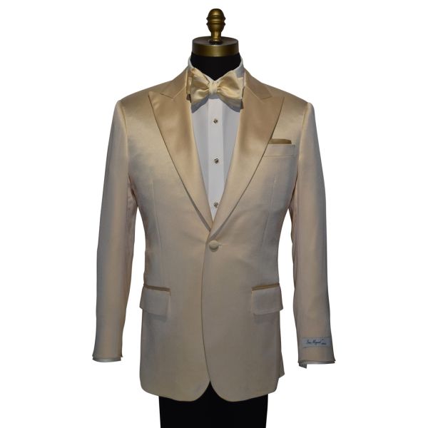 Champagne Satin Tuxedo Jacket Ensemble