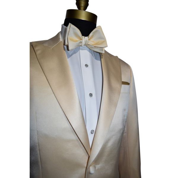 Champagne Satin Tuxedo Jacket Ensemble