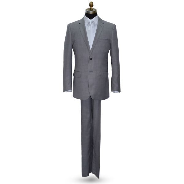 Stone Light Gray Men's Suit -Cashmere and Super Fine Wool