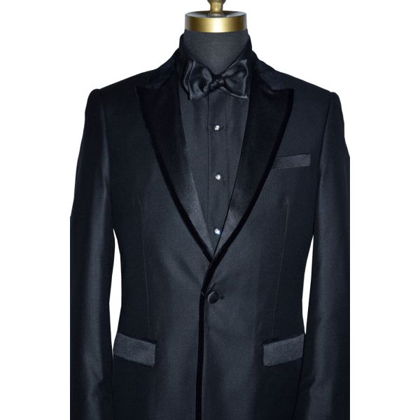 Black Tuxedo with Velvet Trim Ensemble