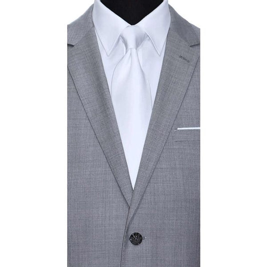 WHITE DRESS TIE CLASSIC-LOW SHEEN