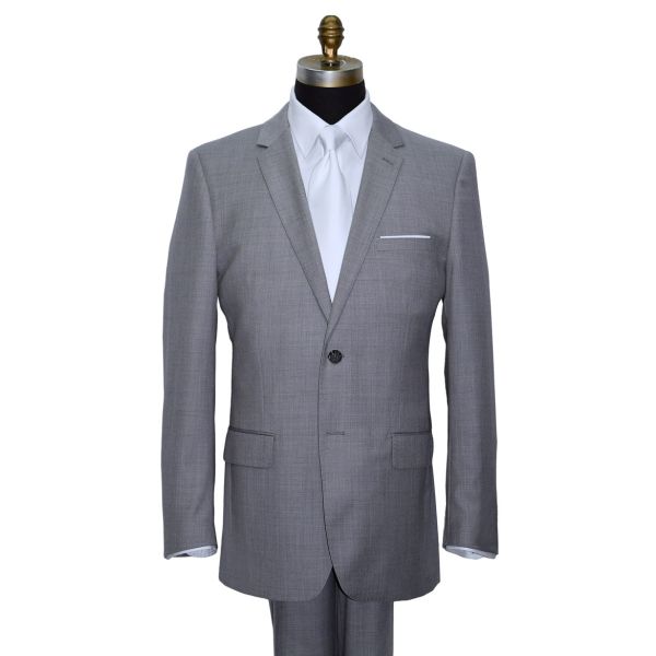 Stone Light Gray Men's Suit -Cashmere and Super Fine Wool