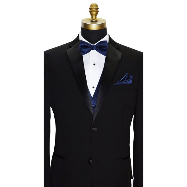 MARINE-BLUE BOWTIE by SAN MIGUEL, PRE-TIED