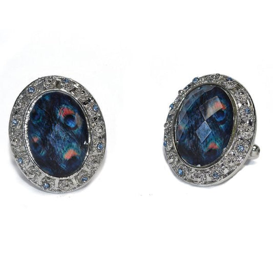 Peacock Blue Bigger Bling Cufflinks
