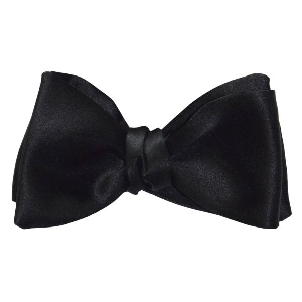 Black Satin Bowtie-Tie Yourself