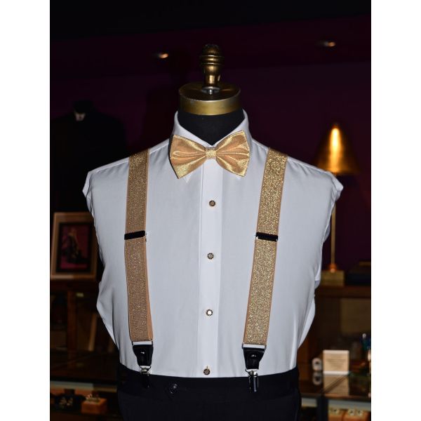 GOLD METALLIC SUSPENDERS
