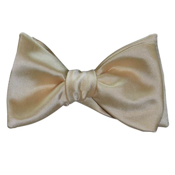 Champagne Bow Tie and Pocket Hankie -SELF TIE