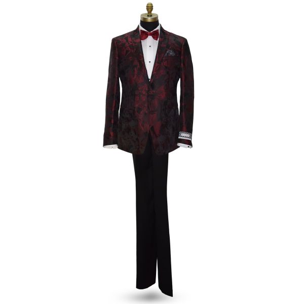 CARMINE RUBY RED TUXEDO ENSENBLE
