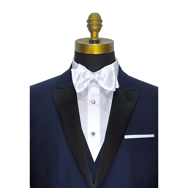 NAVY BLUE TUXEDO WITH BLACK PEAK LAPEL - COAT AND PANTS SET