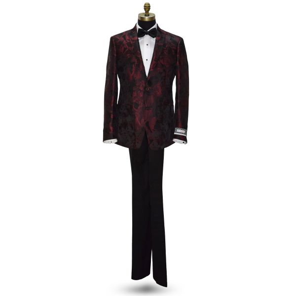 CARMINE RUBY RED TUXEDO ENSENBLE