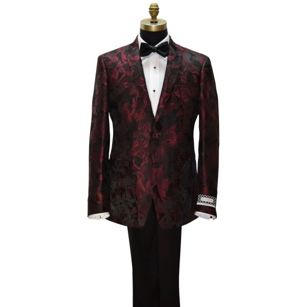 CARMINE RUBY RED TUXEDO ENSENBLE