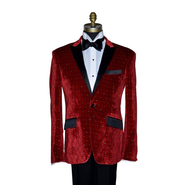 Persimmon Velvet Tuxedo Ensemble