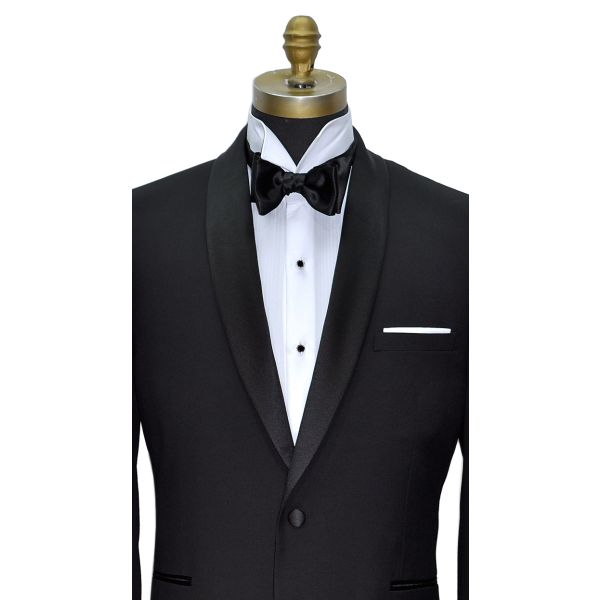 BLACK SHAWL LAPEL MODERN FIT TUXEDO - COAT AND PANTS SET