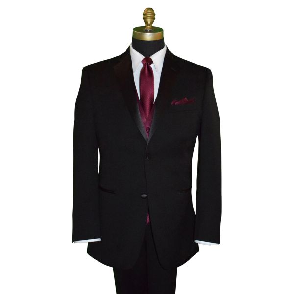WINE TUXEDO VEST