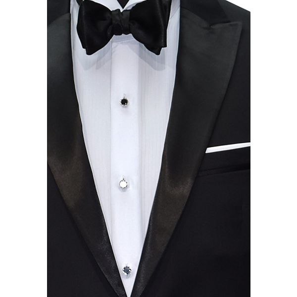 BLACK MEN'S PEAK LAPEL TUXEDO - ULTRA SLIM FIT- COAT AND PANTS SET