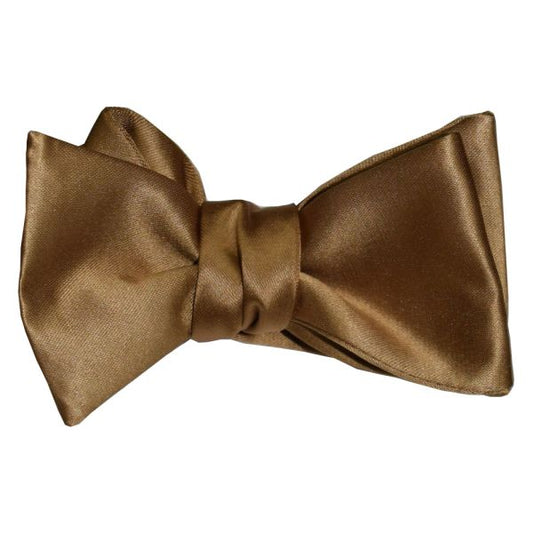 GOLD SATIN BOWTIE -TIE YOURSELF