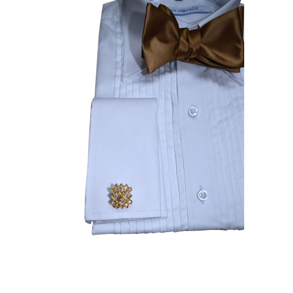 GOLD FINISH CUFFLINKS WITH CRYSTALS