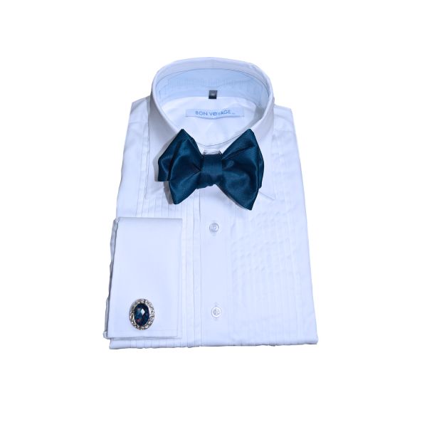 PEACOCK BLUE BOWTIE -TIE YOURSELF