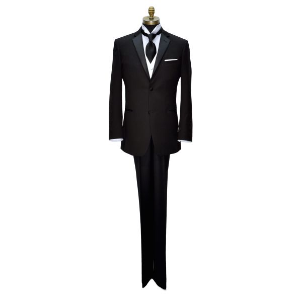 BLACK SATIN DRESS TIE-CLASSIC