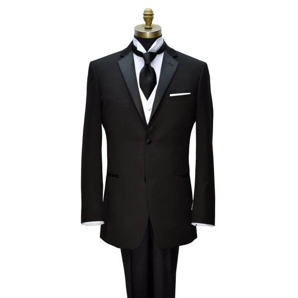 BLACK SATIN DRESS TIE-CLASSIC