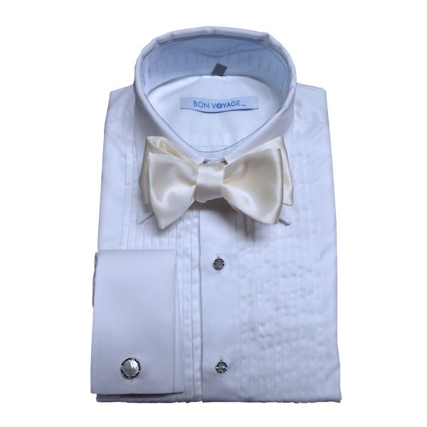 Ivory Satin Bowtie-Tie Yourself