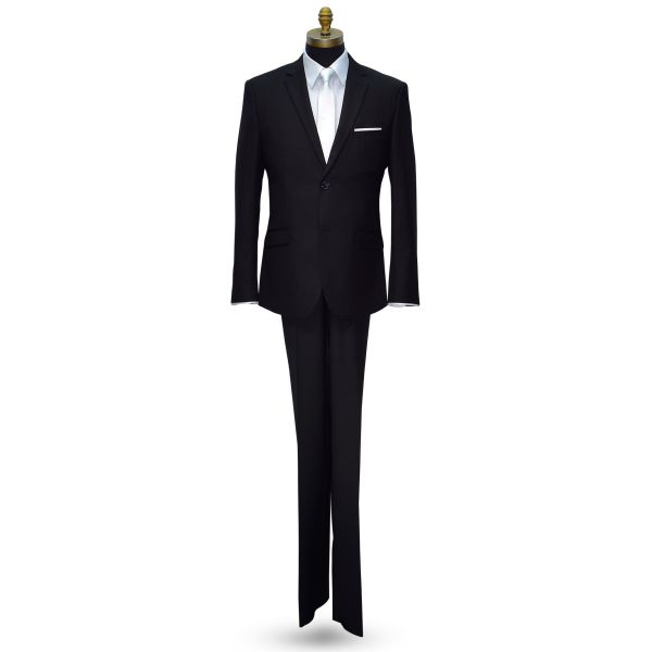 Black Slim Fit Suit - 3 Piece Ensemble. Coat, Pants and Vest