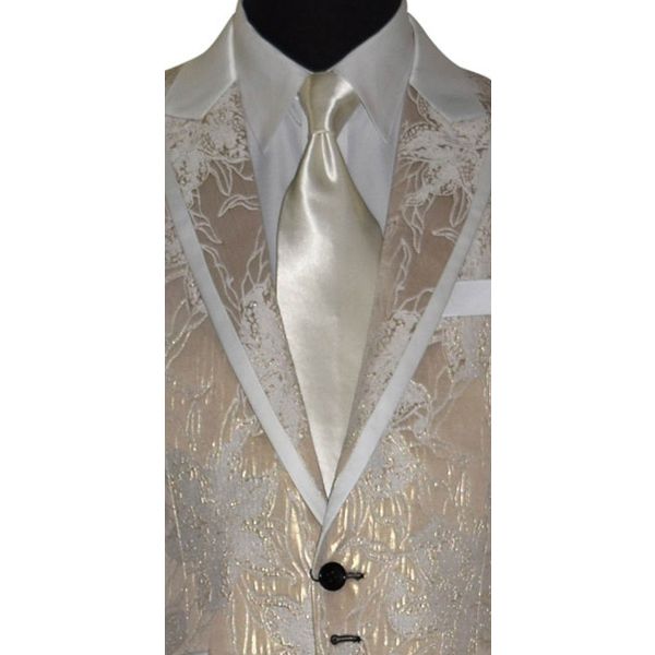 IVORY SATIN DRESS TIE CLASSIC-HI SHEEN