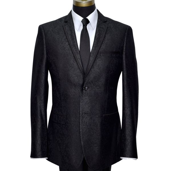 BLACK SATIN SKINNY DRESS TIE