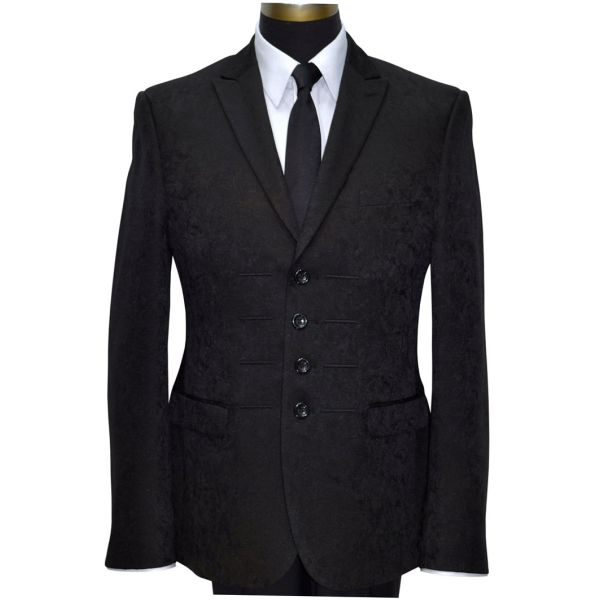 BLACK SATIN SKINNY DRESS TIE