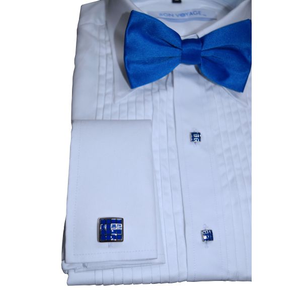 ROYAL BLUE SATIN BOWTIE,  PRE-TIED