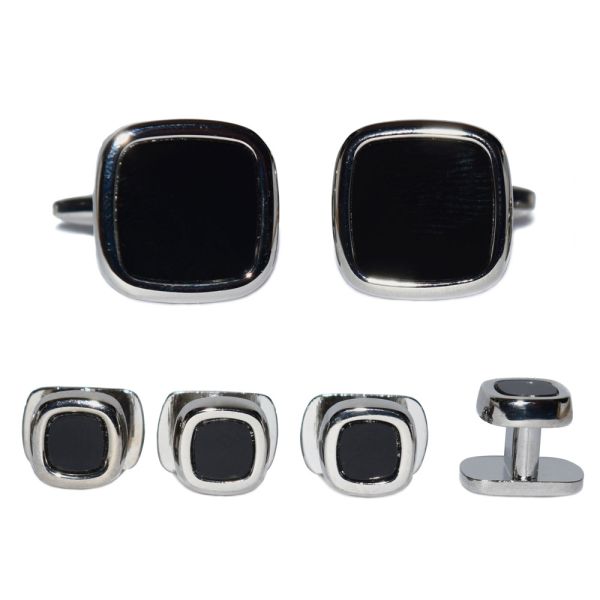 ONYX CUFFLINKS AND STUDS - UNIQUE