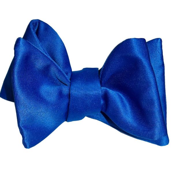 ROYAL BLUE SATIN BOWTIE,  TIE YOURSELF