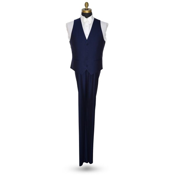 NAVY BLUE SUPER 120's VEST