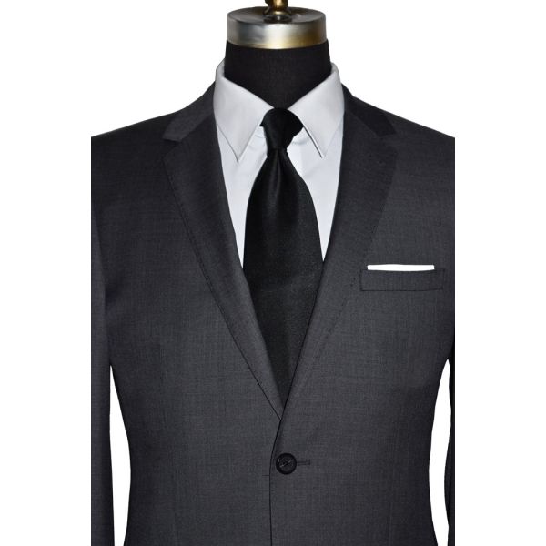 Charcoal Gray Suit - Cashmere and Super Fine Wool