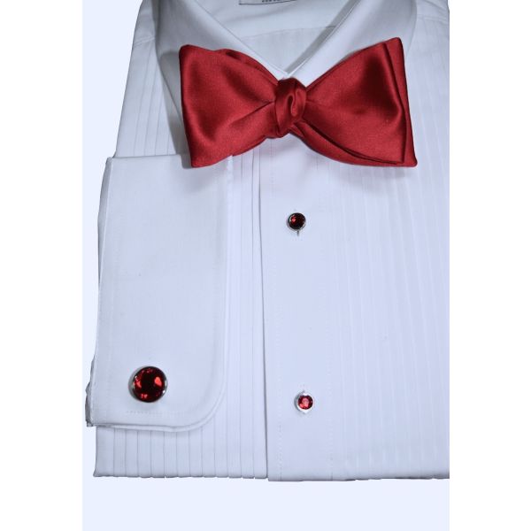 GARNET RED CUFFLINKS AND STUDS