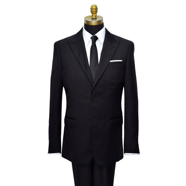 BLACK MENS SUIT COAT AND PANTS ENSEMBLE