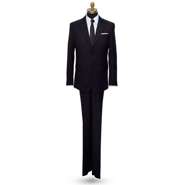 BLACK MENS SUIT COAT AND PANTS ENSEMBLE