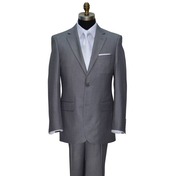 HEATHER MEDIUM GRAY MENS 2 PIECE SUIT ENSEMBLE